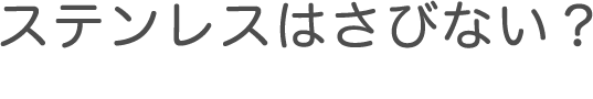 ステンレスはサビない？