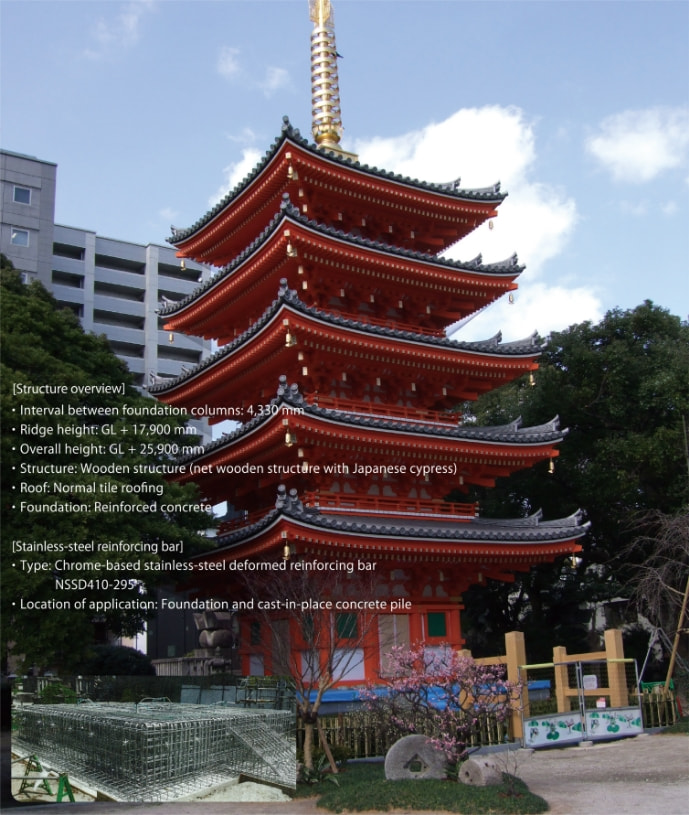 Five-story pagoda of Tochoji Temple (Hakata Ward, Fukuoka City)